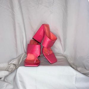 Neon Pink Mules